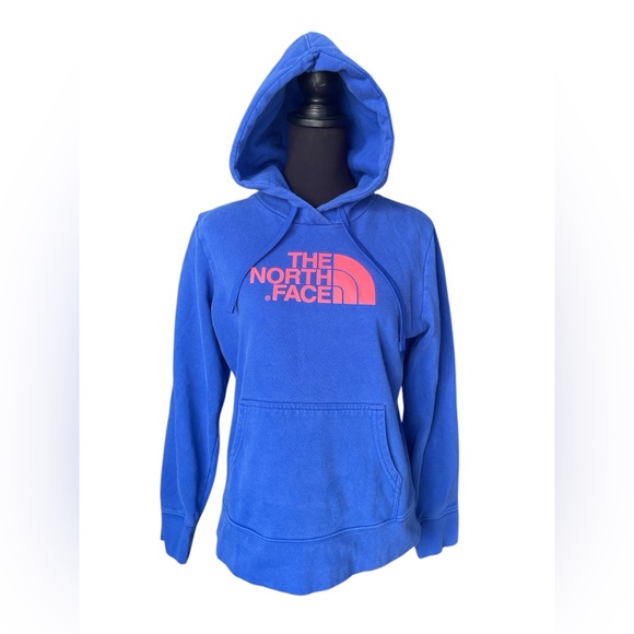 The North Face Hoodie, Bright Blue & Neon Pink, Women's Size Medium - Picture 2 of 6